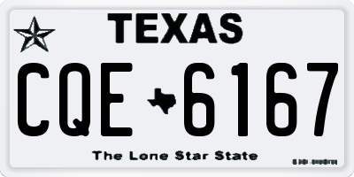 TX license plate CQE6167
