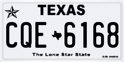 TX license plate CQE6168