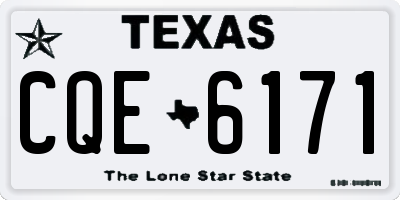 TX license plate CQE6171