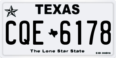 TX license plate CQE6178