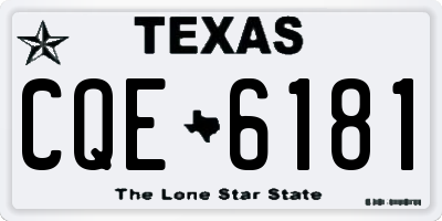 TX license plate CQE6181