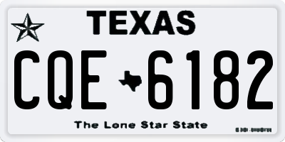 TX license plate CQE6182