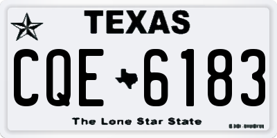 TX license plate CQE6183