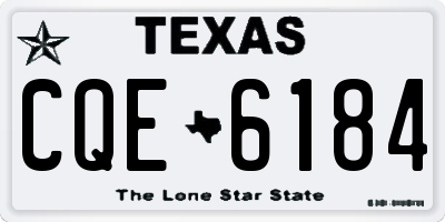 TX license plate CQE6184
