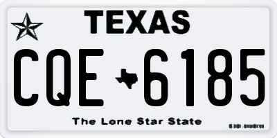 TX license plate CQE6185