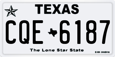 TX license plate CQE6187