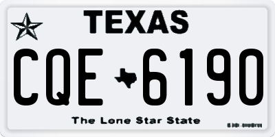 TX license plate CQE6190