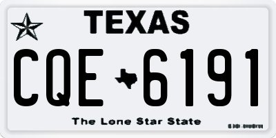 TX license plate CQE6191