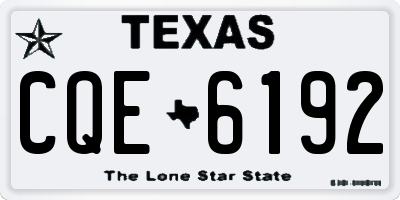 TX license plate CQE6192