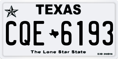 TX license plate CQE6193