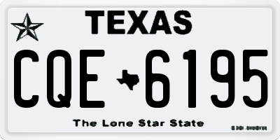 TX license plate CQE6195