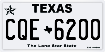 TX license plate CQE6200