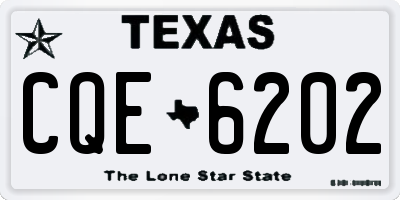 TX license plate CQE6202