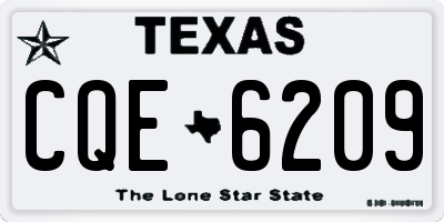 TX license plate CQE6209