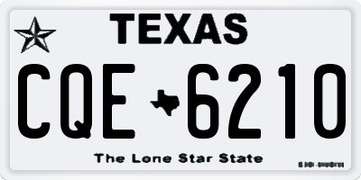 TX license plate CQE6210
