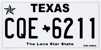 TX license plate CQE6211
