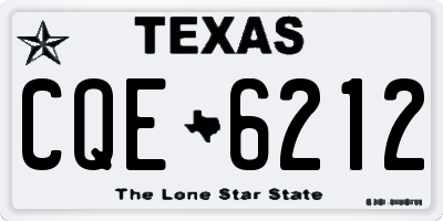 TX license plate CQE6212