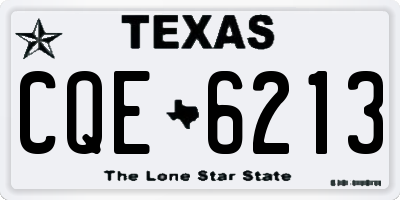 TX license plate CQE6213