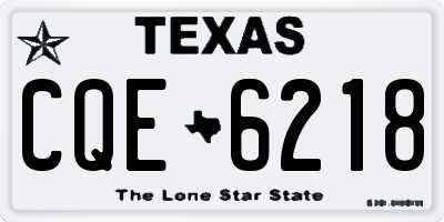 TX license plate CQE6218