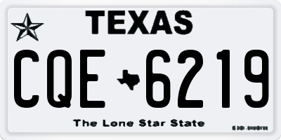 TX license plate CQE6219
