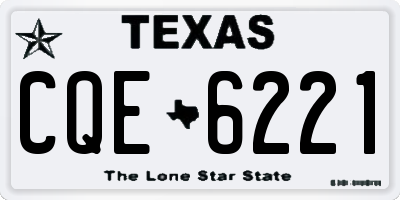 TX license plate CQE6221