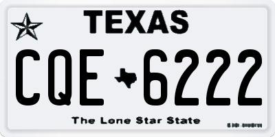 TX license plate CQE6222