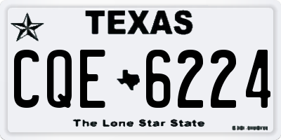 TX license plate CQE6224