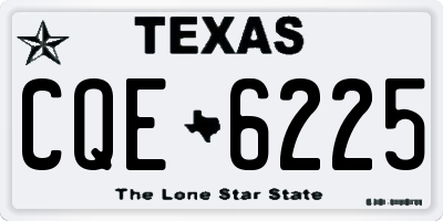 TX license plate CQE6225