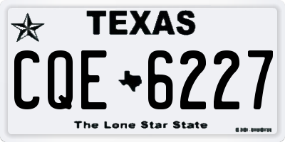 TX license plate CQE6227