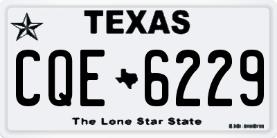 TX license plate CQE6229