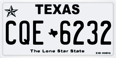 TX license plate CQE6232