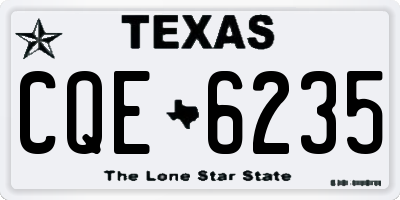 TX license plate CQE6235