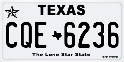 TX license plate CQE6236