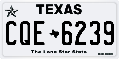 TX license plate CQE6239