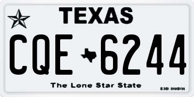TX license plate CQE6244