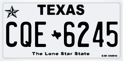 TX license plate CQE6245