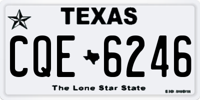 TX license plate CQE6246
