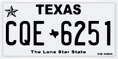 TX license plate CQE6251
