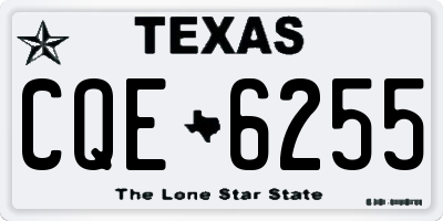 TX license plate CQE6255