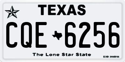 TX license plate CQE6256