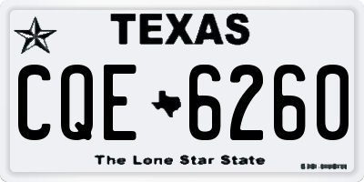 TX license plate CQE6260
