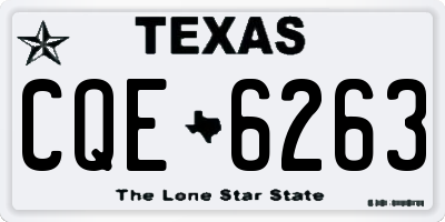 TX license plate CQE6263