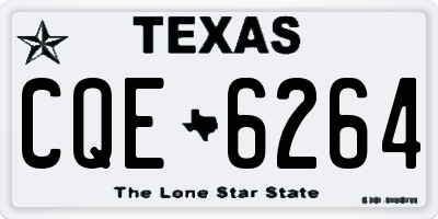 TX license plate CQE6264