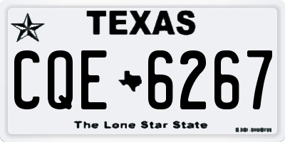 TX license plate CQE6267
