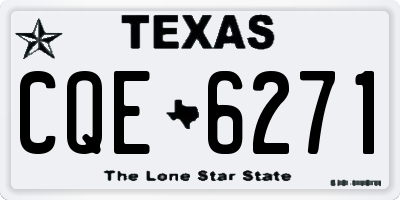 TX license plate CQE6271