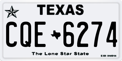 TX license plate CQE6274