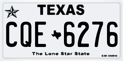 TX license plate CQE6276