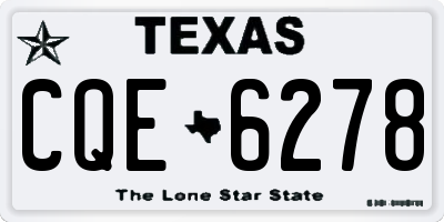 TX license plate CQE6278