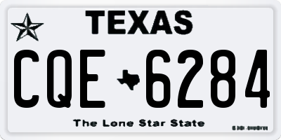 TX license plate CQE6284