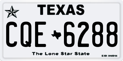 TX license plate CQE6288
